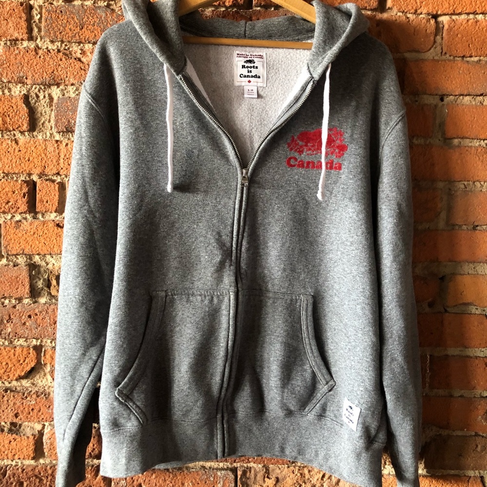 Roots Full Zip Hoodie Jacket Large